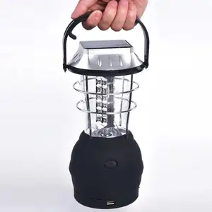 Dinamo de manivela Solar para acampada, lámpara de emergencia recargable para acampar al aire libre, senderismo, 36 LED