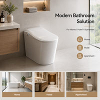 WC intelligent monobloc en céramique avec siège chauffant, chasse d'eau automatique, bidet électrique, pour salle de bain