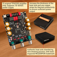 WUZERVON-Placa amplificadora de potencia digital de 2,0 canales, Qualcomm QCC3034 BT, APTX, 300W + 300W, PCM5102, Chip decodificador