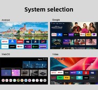 TV pintar 4K berkualitas tinggi ukuran 65/75/85/100 inci, sistem Android, mendukung bahasa global, cocok untuk bioskop dan hotel