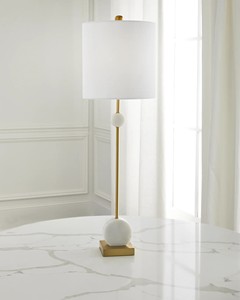 Lampe de table LED en résine et tissu de style moderne avec abat-jour rond, alimentation CC - Product Image 5