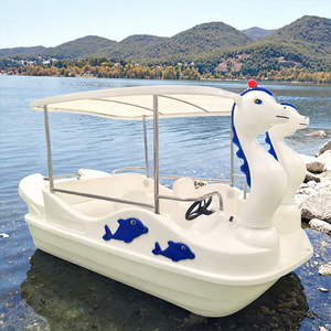 Bote a Pedal Unicornio Buyee con Motor Eléctrico de 500W, Cuerpo Estable de PE para 5 Pasajeros, Ideal para Paseos en Zonas Turísticas Acuáticas - Product Image 1