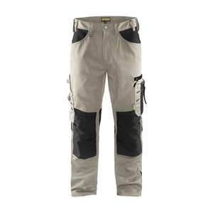 BLAKLADER - 155618602799D84 Pantalones sin bolsillos para uñas Stone/Black - EAN 7330509594278 PANTALONES DE TRABAJO DE CARGA - Product Image 1