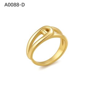 เอมี่ เอมี่ แฟชั่นริง A0088 สแตนเลสทรงเรขาคณิตทันสมัยสำหรับผู้หญิงสวมใส่ทุกวันของขวัญเครื่องประดับ - Product Image 2