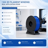 Bobine de filament d'imprimante 3D vide texturée noire de 200 mm, bobine en plastique universelle personnalisée pour l'impression 3D