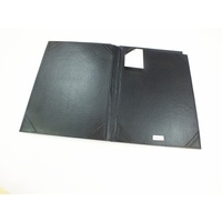 Porte-menu A4 pour restaurants et hôtels, couverture de menu en cuir PU de luxe avec logo personnalisé, fait main et portable, pour cadeaux de bienvenue