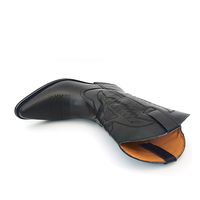 Bottes montantes pour hommes, broderie artisanale, bottes de cowboy rétro pour hommes, bottes à bout pointu, couture à la main, chaussures d'extérieur