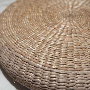 Coussin de sol en paille tressée naturelle, épais, rond, style tatami, pouf, coussin de siège écologique pour la méditation, décoration intérieure - Product Image 1