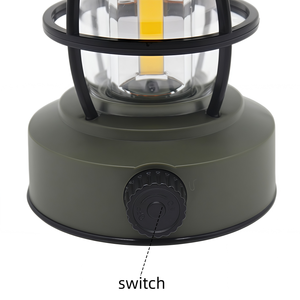 Green Camp Hurricane Lantern con atenuador giratorio continuo | Vintage-Top Outdoor Light con gancho para jardín, tienda <span class=keywords><strong>de</strong></span> campaña, uso nocturno - Product Image 3