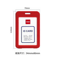 Étui rigide en plastique noir pour cartes, porte-badge avec fenêtres double face pour cartes d'identité, de bureau, d'école et de crédit