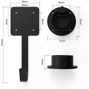 Conjunto de alta qualidade para carregamento de cabos de carregamento EV, conector para carregador pequeno com suportes de parafusos, IEC 62196 Type2