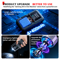 Démarreur portable 4-en-1 ABS pour voiture, booster de batterie, batterie externe 8000 mAh, pompe à air pour pneus, manomètre numérique, éclairage d'urgence