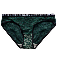 Slip Bikini Floreale Ricamato in Pizzo a Vita Bassa Trasparente Sexy da Donna con Elastico Sottile e Traspirante