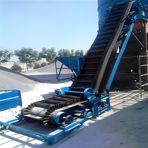 <strong>Inclined</strong> <strong>Belt</strong> <strong>Conveyor</strong> with Skirt Edge, Heavy Duty Edge-Guarded <strong>Conveyor</strong> for Mining Cement Plant - Product Image 4