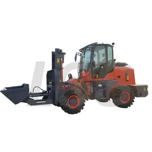 Transmission Rough Terrain Forklift 3.5ton Diesel Transmission 4.5m Lift Height Off Road Forklift 4x4