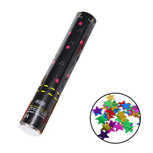 กระดาษที่มีสีสันสําหรับงานแต่งงานงานปาร์ตี้ Poppers ย่อยสลายได้ขนาดใหญ่ 4 Shot ผงคอนเฟตตี้สีดําและทอง Co2 คอนเฟตตี้แคนนอน - Product Image 6