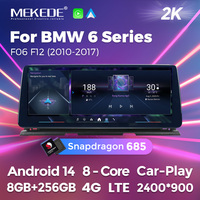 MEKEDE-Radio con Android 13, Snapdragon 685, DSP, 2K, 2400x900, para BMW Serie 6, F06, F12, 2010-2017