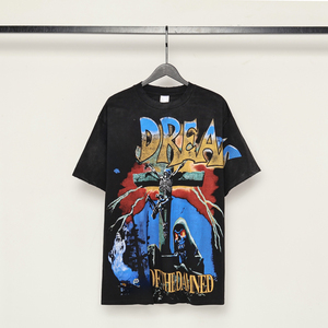 <span class=keywords><strong>T</strong></span>-shirt da uomo stile <span class=keywords><strong>VA</strong></span>, edizione corretta, in cotone lavato con graffiti vintage, a maniche corte, abbigliamento casual unisex estivo 2026 - Product Image 2