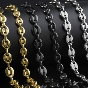 สร้อยคอเม็ดกาแฟ สร้อยโซ่สแตนเลส ชุบ PVD ราคาโรงงาน - Product Image 1