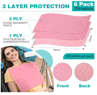 Tablier dentaire adulte jetable de bavoirs patients de matériel imperméable en gros