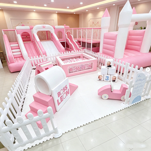Ensemble de jeu souple blanc personnalisable 2026 avec piscine à balles, tunnel et clôture – Équipement de terrain de jeu intérieur/extérieur pour location de fêtes d'enfants - Product Image 4