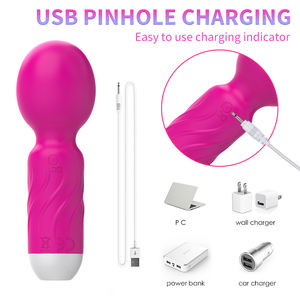 Mini AV Vibrator Zauberstab für Frauen Klitoris Stimulator USB Wiederauf lad bares tragbares Silikon massage gerät Weibliches Sexspielzeug - Product Image 5