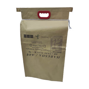 Recyclable Moisture Proof Custom Printing 5kg-25kg 10lb-50lb Flour Cocoa Powder Packaging Kraft Paper Laminated <strong>Bag</strong> with <strong>Handle</strong> - Product Image 3