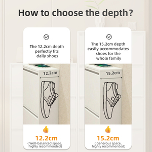 Mueble Zapatero Minimalista de Acero SPCC con Puertas Abatibles, Ahorra Espacio, Estrecho, de Pared, Fácil de Montar, Bajo Perfil - Product Image 4