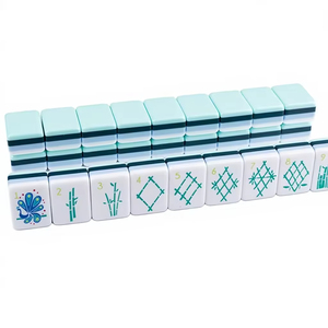 Juego de Mahjong Americano de Acrílico de 4 Capas con Logotipo Personalizado, Diseño Minimalista Azul Celeste, Estilo Brisa Oceánica - Product Image 4