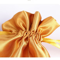 Sac cadeau en satin à cordon personnalisé avec logo imprimé, écologique, recyclable, biodégradable, doux, durable, réutilisable, jetable