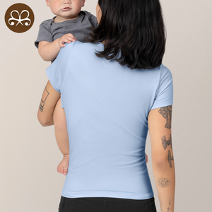 2025 été OEM à manches courtes hauts d'allaitement pour les femmes enceintes chemises d'allaitement à séchage rapide accès caché t-shirts - Product Image 4