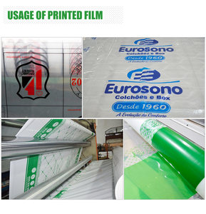 Высококачественная упаковка для матраса, Прозрачная мягкая пластиковая полиэтиленовая пленка, ПВХ пленка с принтом, мягкая синяя печатная ПВХ пленка - Product Image 3