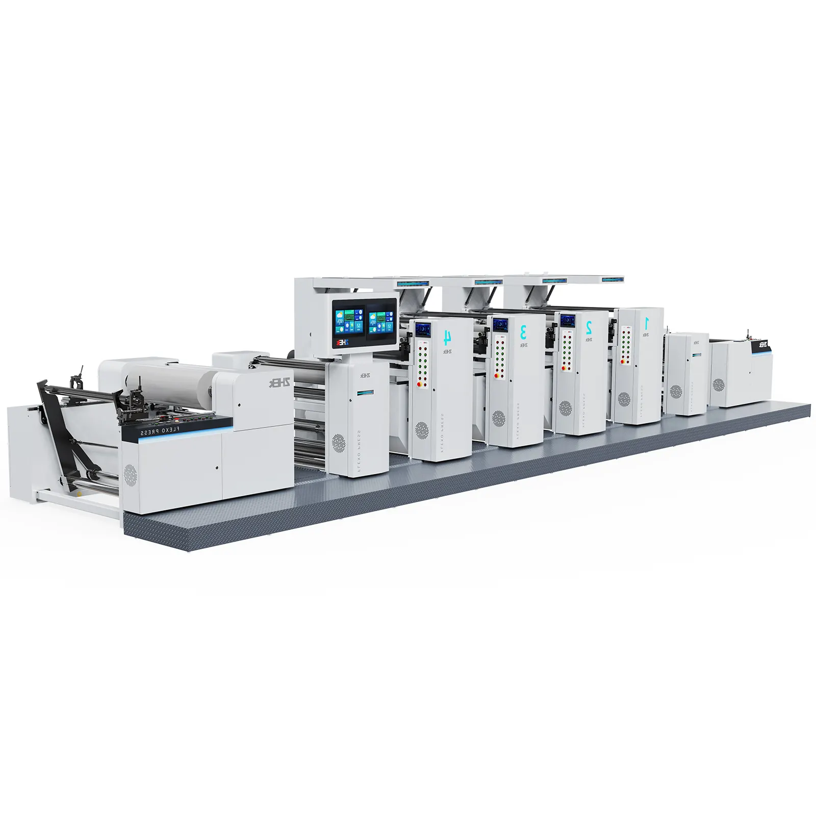 स्वचालित इलेक्ट्रॉनिक इलेक्ट्रॉनिक विचलन सुधार प्रणाली 4 6 रंग पेटल सेट फ्लेक्स प्रिंटिंग मशीन