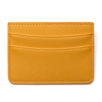 Dompet Kartu Kulit PU Logo Kustom Grosir, 5 Slot, Warna Cerah, Porte Cartes Remaja
