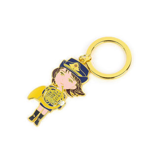 Portachiavi in Metallo Personalizzato con Logo 2D 3D Promozionale Carino Animale Cartone Animato Smalto Duro - Product Image 4