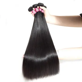 Aliexpress Hot Selling Brazilian Straight Hair Weave 3 Bundles Brazilian Human Hair Extensions Unprocessed Virgin Human Hair