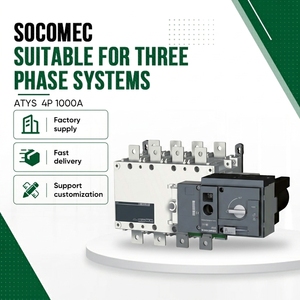 Interruptor de Transferencia Automática de Doble Potencia SOCOMEC Original Serie ATYS DTGC Atys 4P 1000A - Product Image 1