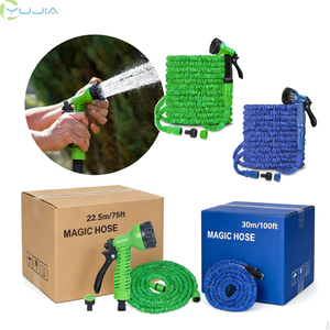 Manguera de Riego <span class=keywords><strong>Extensible</strong></span> de Bajo Precio del Proveedor Directo, de <span class=keywords><strong>Goma</strong></span> con Conector Rápido de Latón o ABS <span class=keywords><strong>para</strong></span> Uso en Exteriores - Product Image 1