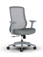 Chaise de bureau pivotante ergonomique moderne Baili WY023 avec dossier en maille, hauteur réglable, accoudoirs réglables, appuie-tête et base en nylon