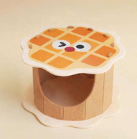 En gros, Niche pour chat en feutre en forme de gaufre, Lit d'intérieur élégant et confortable pour chat, Nid pour chat en forme de crêpe, Mobilier pour animaux de compagnie, Lit pour animaux de compagnie en feutre confortable