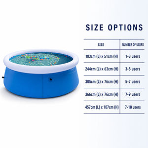 <span class=keywords><strong>Piscine</strong></span> gonflable ronde, PVC 0,7 mm d'épaisseur, installation rapide, <span class=keywords><strong>piscine</strong></span> familiale pour enfants et adultes, 5 tailles, OEM - Product Image 2