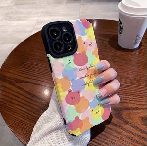 เคสโทรศัพท์มือถือหนังเทียมพิมพ์ลายหัวหมีแบบเต็มหน้าจอสำหรับ <span class=keywords><strong>iPhone</strong></span> 8 <span class=keywords><strong>x</strong></span> XR XS 11 12 13 14 15 16 PRO MAX - Product Image 5