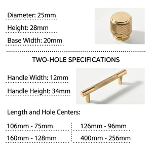 Manijas y Perillas Doradas Cepilladas, Herrajes de Aluminio Texturizado para Gabinetes, Accesorios de Cocina Marrón Mocha con Manija en T - Product Image 4