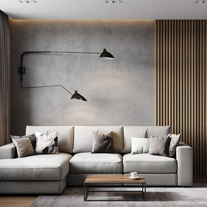 Applique a Braccio Orientabile Stile Mid-Century Moderno in Metallo Alluminio Ottone LED Produzione Diretta OEM ODM <span class=keywords><strong>Lampada</strong></span> <span class=keywords><strong>da</strong></span> <span class=keywords><strong>Parete</strong></span> Plug-in Serge Mouille - Product Image 2