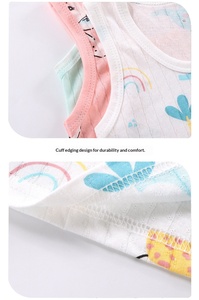 Conjunto de Ropa para Niños y Niñas, Bebés y Niños Pequeños, con Logotipo Personalizado de Fábrica, Chalecos sin Mangas y Pantalones Cortos de Algodón con Dibujos Animados, para el Verano - Product Image 2