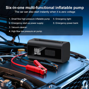 เครื่องจั๊มพ์สตาร์ทรถยนต์แบบพก<span class=keywords><strong>พา</strong></span>อเนกประสงค์ 2000A พร้อมเครื่องดูดฝุ่น ปั๊มลมเติมลมยาง 150psi หน้าจอดิจิตอล ไฟ LED และพาว<span class=keywords><strong>เวอร์</strong></span><span class=keywords><strong>แบงค์</strong></span> - Product Image 2