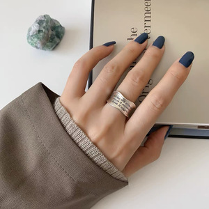 S925 Sterling Silver <b>Ring</b> For Women Adjustable Trendy Retro Design Gift Jewelry - Product Image 1