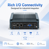 Caja de Control Robusta con Doble LAN, 2 COM, USB, HD, VGA, SSD para Visión Artificial, Compatible con Windows y Linux, Mini PC Industrial
