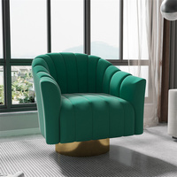 Fauteuil d'Appoint Pivotant Vert Fauteuils Modernes en Stock Amérique Livraison Gratuite Salon Chaise Simple Canapé