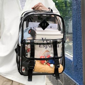 Hot Sale PVC School <b>Backpack</b> Mochilas <b>Waterproof</b> Transparent PVC <b>Backpack</b> <b>for</b> <b>Men</b> Women Unisex - Product Image 2